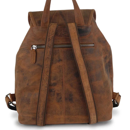 Leather Backpack NK 1910 - Brown