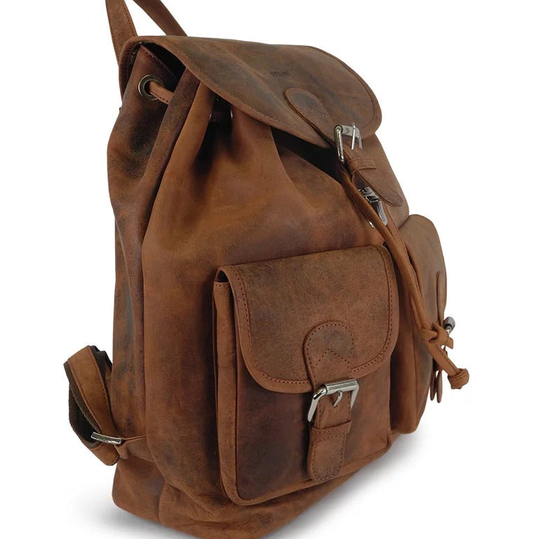 Leather Backpack NK 1910 - Brown
