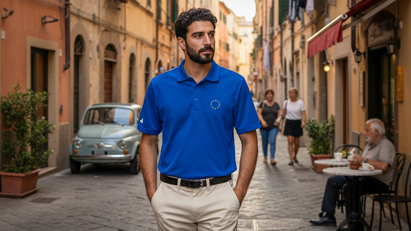 Adidas Eurocrazy™ MEGA Polo — European Performance, Democratic Spirit