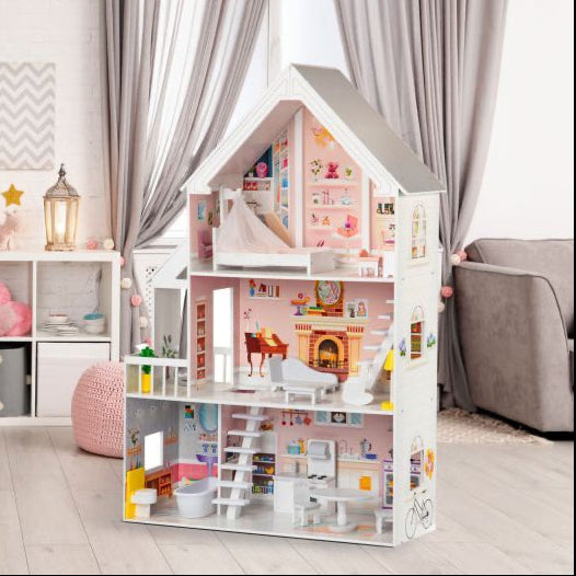 Wooden Dollhouse Liselle with LED Lights