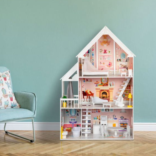 Wooden Dollhouse Liselle with LED Lights