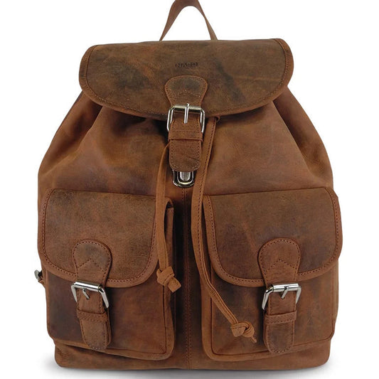 Leather Backpack NK 1910 - Brown