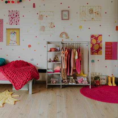 Clothing Rack with Shelves for Toddlers