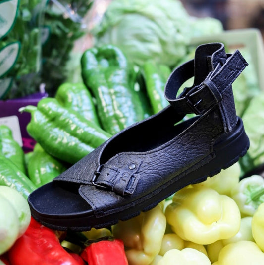 TOKU Athens Vegan Sandals - Black