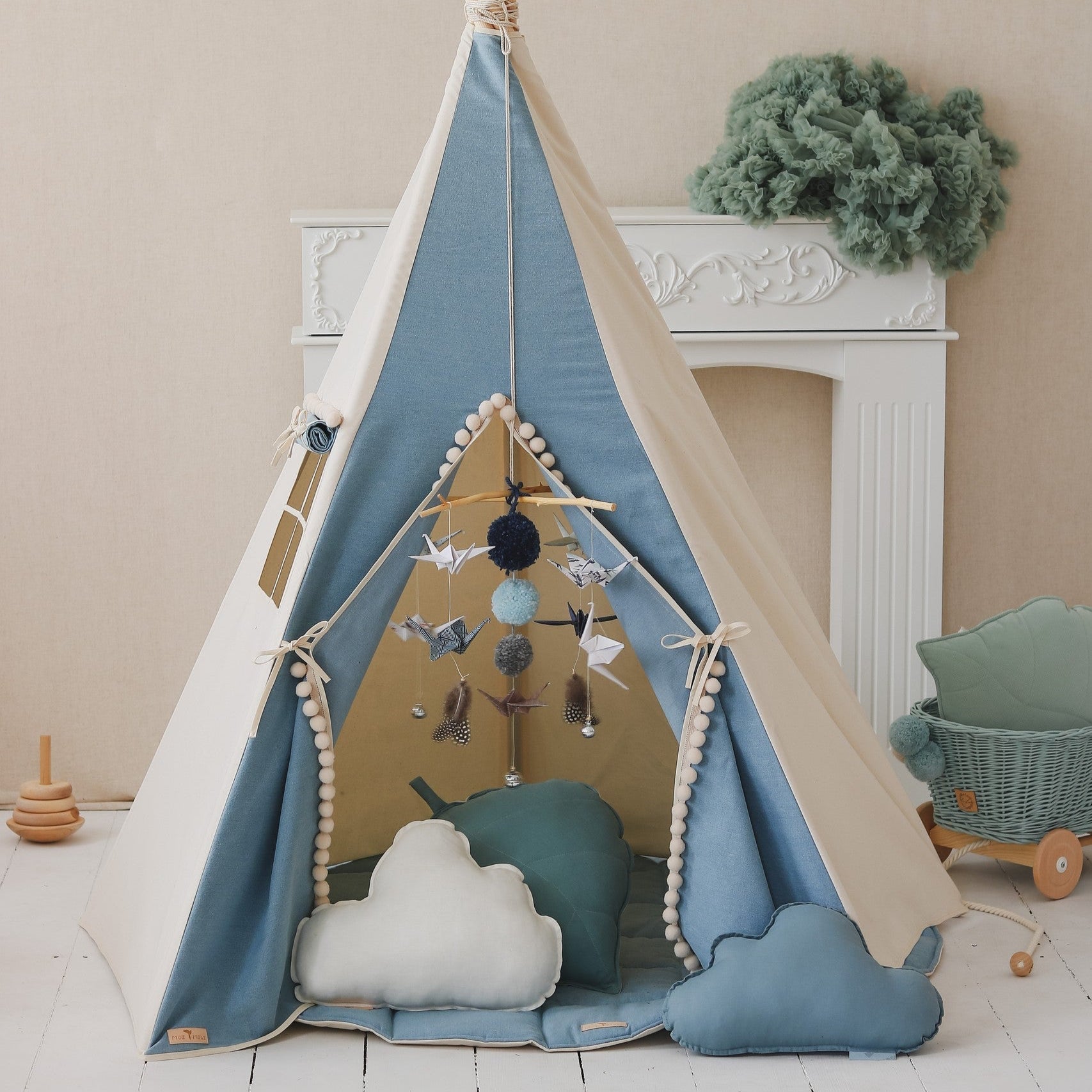 Teepee Tent - Jeans With Pompoms